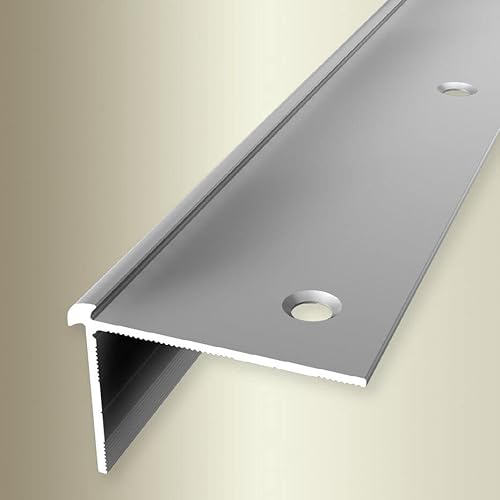PROVISTON | Treppenkantenprofil | Breite: 39 mm | Höhe: 2.5 mm | Länge: 1000 mm | Aluminium eloxiert | Glatt | Sollbiegestelle | Silber | Doppelt Versetzt Versenkt Gebohrt PROVISTON | Treppenkantenprofil | Breite: 39 mm | Höhe: 2.5 mm | Länge: 1000 mm | Aluminium eloxiert | Glatt | Sollbiegestelle | Silber | Doppelt Versetzt Versenkt Gebohrt von PROVISTON