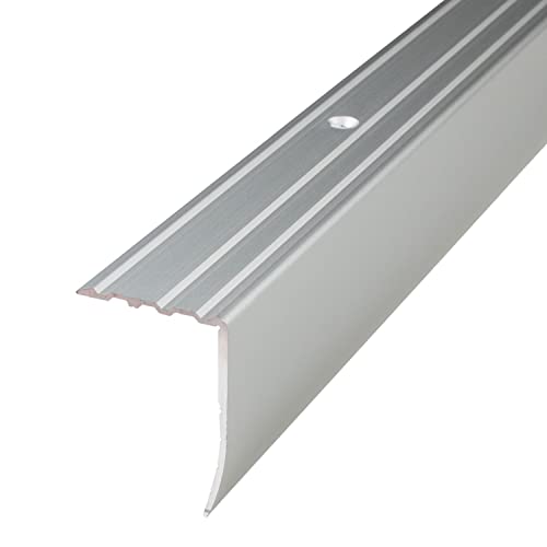 PROVISTON | Treppenkantenprofil | Breite:31 mm | Höhe:43 mm | Länge:1000 mm | Winkelprofil | Metallprofil | Aluminium eloxiert | Silber | Gebohrt | 1 Stück PROVISTON | Treppenkantenprofil | Breite:31 mm | Höhe:43 mm | Länge:1000 mm | Winkelprofil | Metallprofil | Aluminium eloxiert | Silber | Gebohrt | 1 Stück von PROVISTON