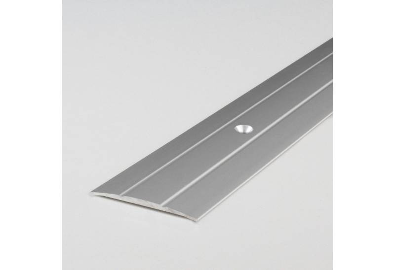 PROVISTON Übergangsprofil 1.8 x 38 x 1000 mm Metallleiste Alu eloxiert Edelstahlfarbend Gebohrt von PROVISTON