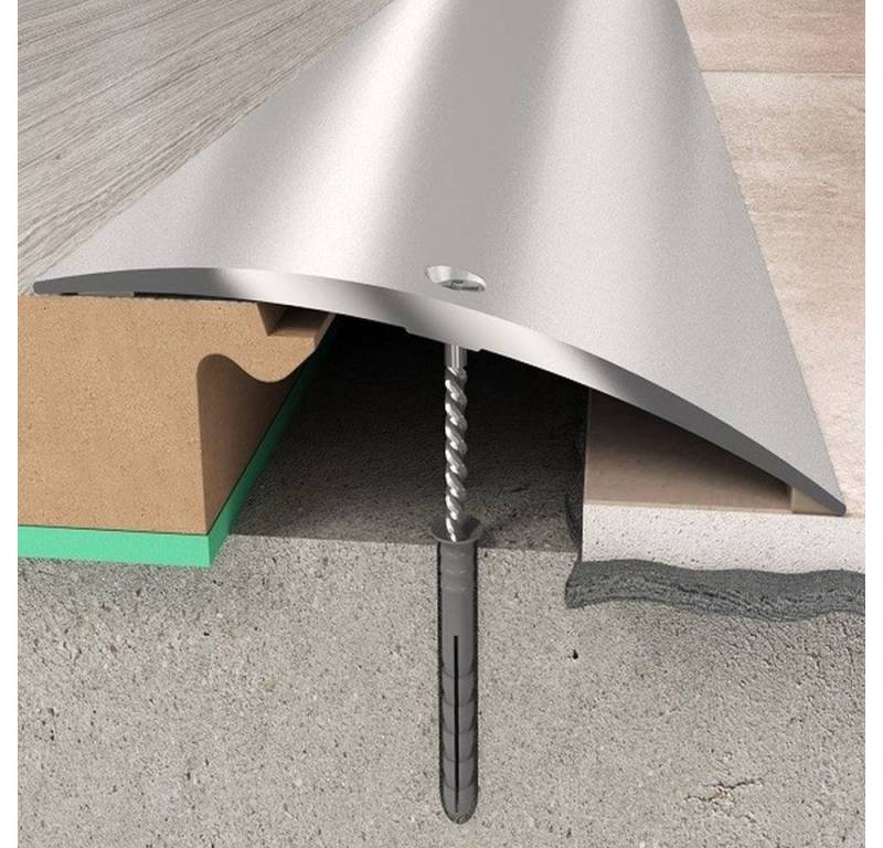PROVISTON Übergangsprofil Aluminium, 70 x 6.55 x 930 mm, Silber, Übergangsschiene Bodenprofil von PROVISTON