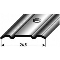 PROVISTON Übergangsprofil Aluminium eloxiert Bronze Dunkel Breite 24.5 mm Höhe 1.25 mm Länge 1000 mm Gebohrt Übergangsschiene Übergangsleiste von PROVISTON
