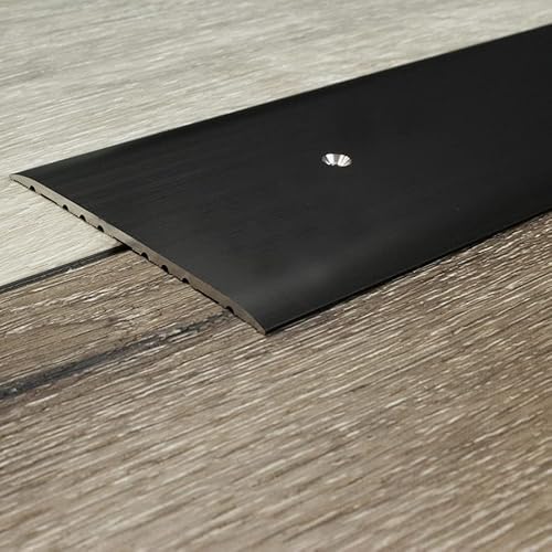 PROVISTON | Übergangsprofil | Aluminium eloxiert | Bronze Dunkel | Breite 80 mm | Höhe 3.5 mm | Länge 1000 mm | Seitlich Gebohrt | Übergangsschiene | Übergangsleiste | Abdeckleiste | 1 Stück von PROVISTON