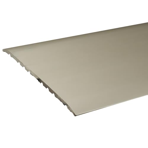 PROVISTON | Übergangsprofil | Aluminium eloxiert | Bronze Hell | Breite 80 mm | Höhe 3.5 mm | Länge 1000 mm | Selbstklebend | Übergangsschiene | Übergangsleiste | Bodenprofil | Abdeckleiste | 1 Stück von PROVISTON