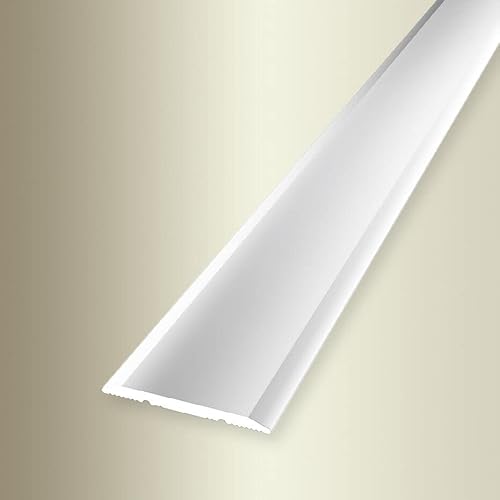 PROVISTON | Übergangsprofil | Breite: 25 mm | Höhe: 0-99 mm | Länge: 1000 mm | Aluminium eloxiert | Glatt | Edelstahl Fein Geschliffen | Selbstklebend von PROVISTON