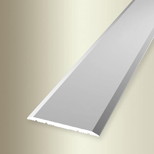 PROVISTON | Übergangsprofil | Breite: 32 mm | Höhe: 0-99 mm | Länge: 1000 mm | Aluminium eloxiert | Glatt | Silber | Selbstklebend von PROVISTON