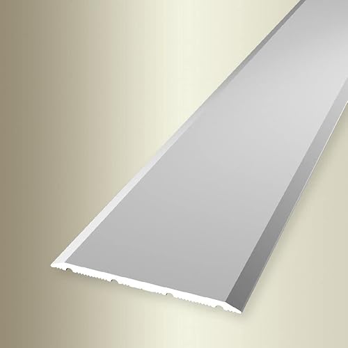 PROVISTON | Übergangsprofil | Breite: 40 mm | Höhe: 0-99 mm | Länge: 1000 mm | Aluminium eloxiert | Glatt | Silber | Selbstklebend von PROVISTON