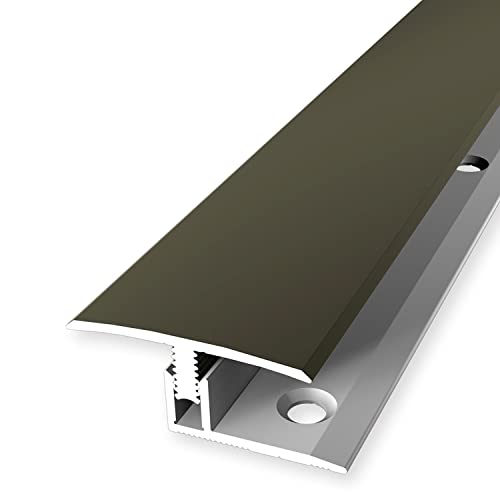 PROVISTON | Übergangsprofil | Laminatausgleich | Breite: 31.5 mm | Höhenausgleich: 7-12 mm | Länge: 900 mm | Aluminiumprofil | Bronze | 1 Stück von PROVISTON