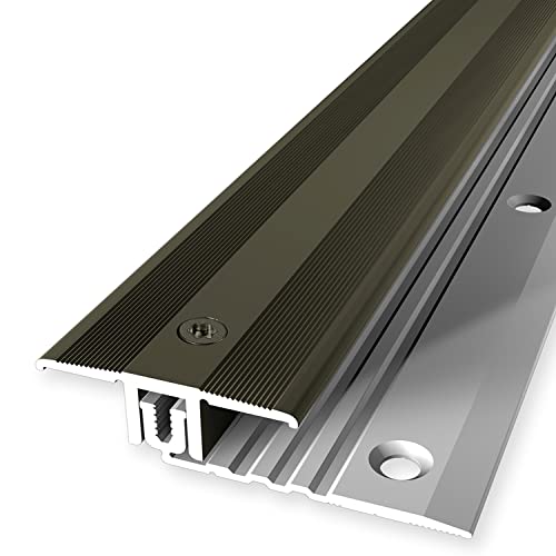 PROVISTON | Übergangsprofil | Laminatausgleich | Breite: 34 mm | Höhenausgleich: 6.5-16 mm | Länge: 900 mm | Aluminiumprofil | Bronze | 1 Stück von PROVISTON