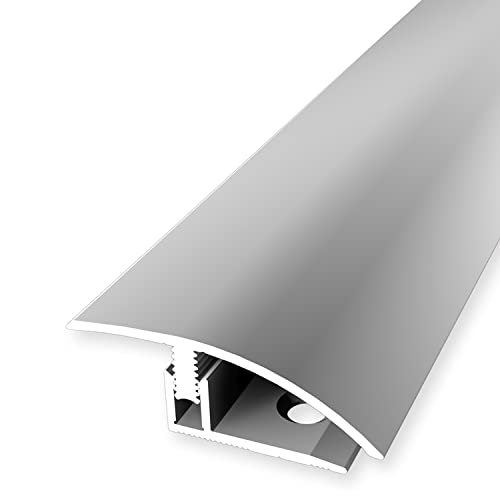 PROVISTON | Übergangsprofil | Laminatausgleich | Breite: 39 mm | Höhenausgleich: 7-12 mm | Länge: 1000 mm | Aluminiumprofil | Silber | 1 Stück von PROVISTON