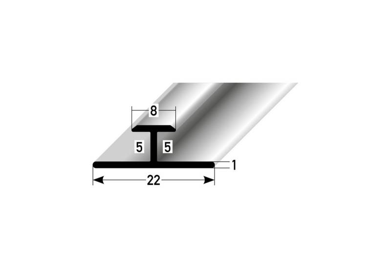 PROVISTON Übergangsprofil PROVISTON Übergangsprofil 6 x 22 x 2700 mm Doppeleinschubprofil Alumin von PROVISTON