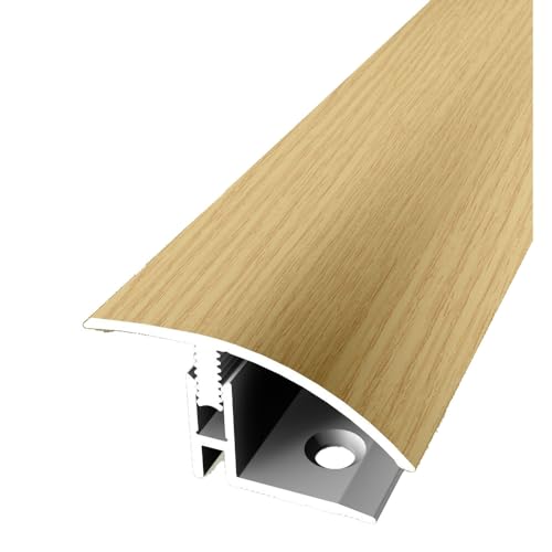 PROVISTON | Übergangsprofil | Parkettausgleich | Breite: 39 mm | Höhenausgleich: 12-17 mm | Länge: 900 mm | Aluminiumprofil | Eiche hell | 1 Stück von PROVISTON