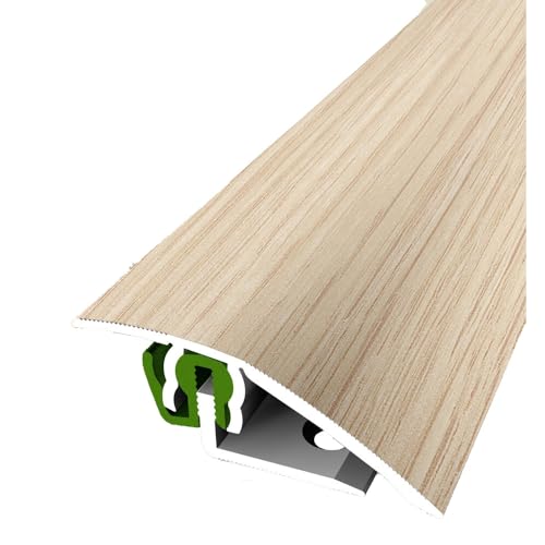 PROVISTON | Übergangsprofil | Parkettprofil | Breite: 51 mm | Höhenausgleich: 3-23 mm | Länge: 900 mm | Aluminiumprofil | Eiche weiß gekalkt | 1 Stück von PROVISTON
