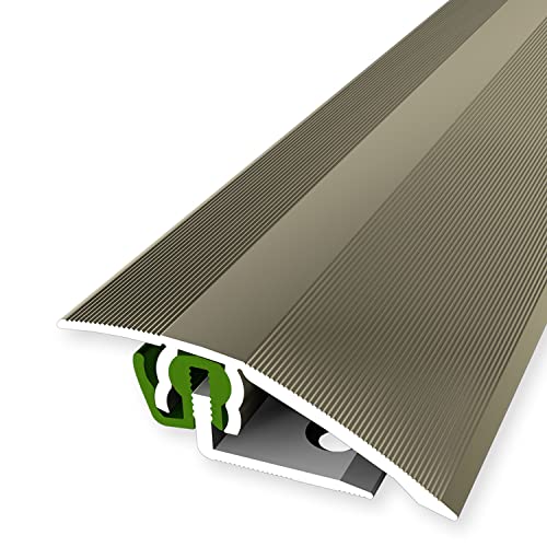 PROVISTON | Übergangsprofil | Parkettprofil | Breite: 51 mm | Höhenausgleich: 3-23 mm | Länge: 900 mm | Aluminiumprofil | Sand | 1 Stück von PROVISTON