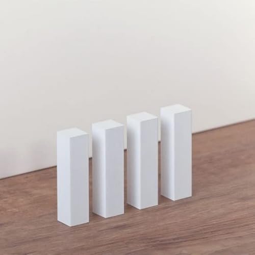 PROVISTON | Universalecken | Holzecken | Holzturm | Für Sockelleisten | 18 x 18 x 118 mm | Aus Buche massiv | Weiß lackiert | 4 Stück im Set von PROVISTON
