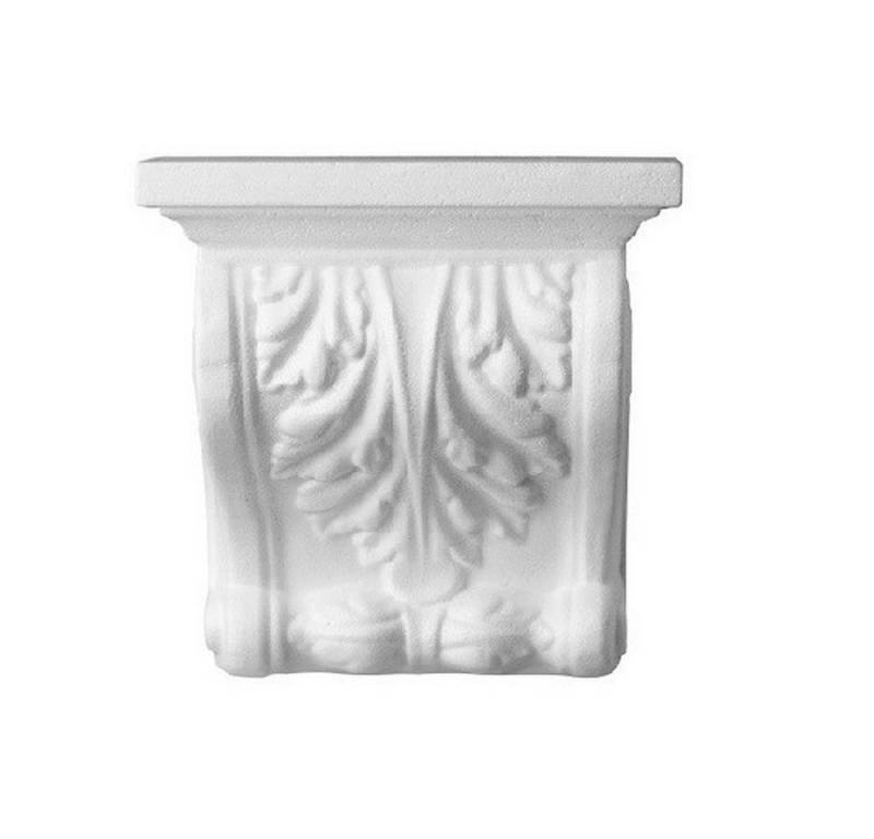 PROVISTON Wanddekoobjekt Stuck Konsole, Polystyrol, 200 x 195 mm, Weiß, Styropor Deko von PROVISTON