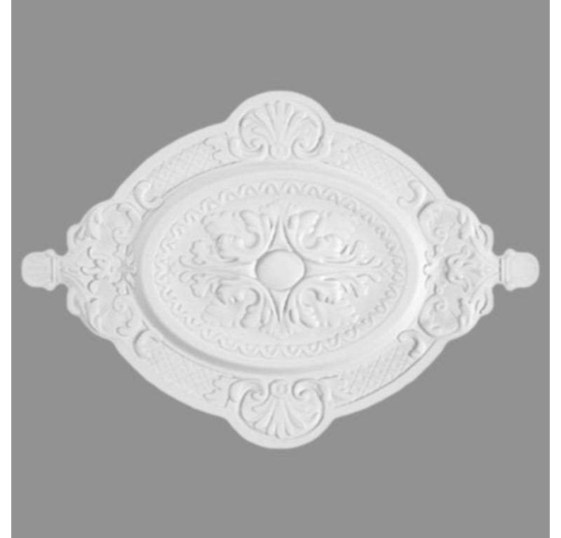 PROVISTON Wanddekoobjekt Stuckrosette, Polystyrol, Durchmesser 570 x 400 mm, Weiß (1 St) von PROVISTON