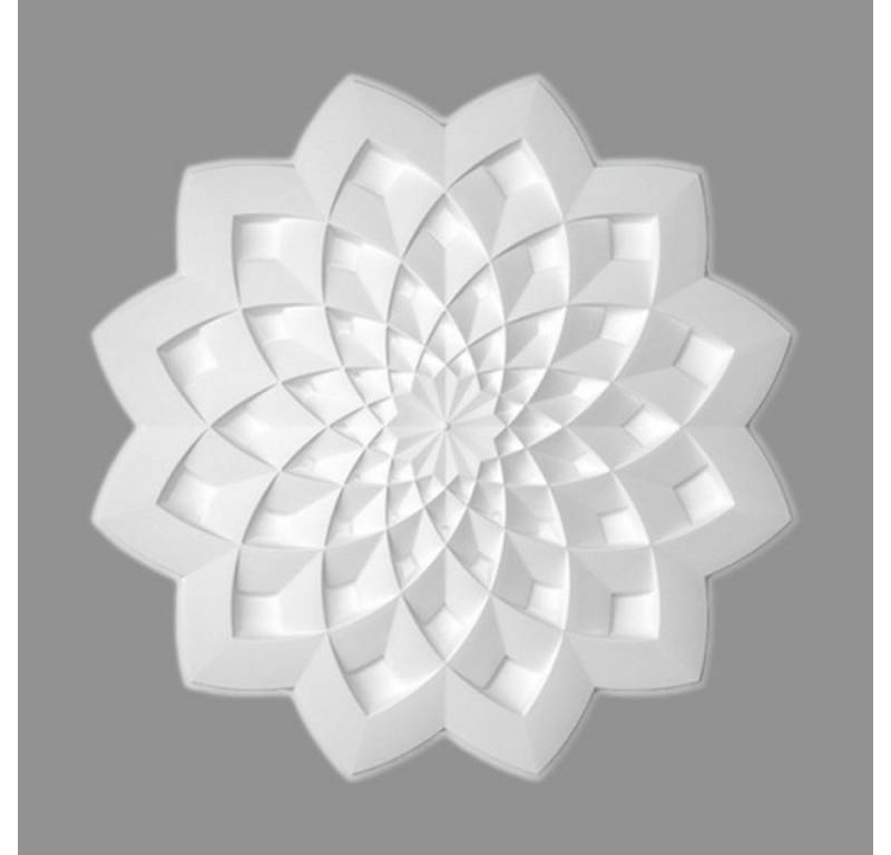 PROVISTON Wanddekoobjekt Stuckrosette, Polystyrol, Durchmesser 631 mm, Weiß (1 St) von PROVISTON