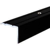 Winkelprofil Aluminium eloxiert Schwarz Breite 24.5 mm Höhe 18 mm Länge 2700 mm Gebohrt Treppenkantenprofil Treppenwinkel Treppenkante Kombiwinkel 1 von PROVISTON