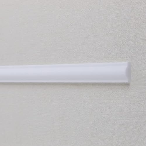 PROVISTON | Zierleiste | Polystyrol | 11 x 22 x 2000 mm | Weiß | Wandleiste | Überstreichbar | Einfache Montage | Hochwertig | Stabil und Leicht | 10 Meter von PROVISTON