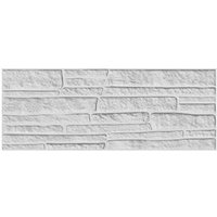 Proviston - 3D Wandpaneel rock 180 x 485 x 25 mm Steinoptik Wandelement Polystyrol Weiß von PROVISTON