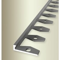 Abschlussprofil Breite: 21 mm Höhe: 3 mm Länge: 2500 mm Aluminium eloxiert Biegbares Profil Edelstahl Offen Gestanzt - Edelstahl - Proviston von PROVISTON