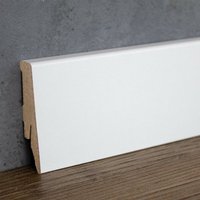 Sockelleiste Eckiges Profil 18 x 58 x 2500 mm mdf foliert Weiß Klassische Fußleiste 25 Meter - Weiß - Proviston von PROVISTON