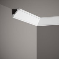 Proviston - Stuckleiste 50 x 53 x 2000 mm Weiß Deckenleiste led Lichtleiste Indirekte Beleuchtung Modern Hochwertig Robust Langlebig 1 Stück von PROVISTON