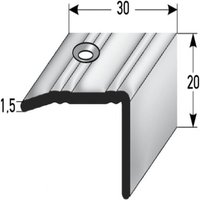 Treppenkante Edelstahl Edelstahloptik Breite 30 mm Höhe 20 mm Länge 1000 mm Gebohrt Treppenkantenprofil Treppenwinkel Winkelprofil Kombiwinkel 1 von PROVISTON