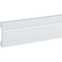 Proviston - Sockelleiste 18 x 80 x 2000 mm Moderne Fußleiste eckiges Profil Hochwertige Fußleiste Kunststoff Weiß Wasserfest, Robust und Langlebig von PROVISTON