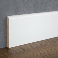 Sockelleiste mdf foliert 10 x 70 x 2000 mm Weiß FußleisteAbgerundet 20 Meter - Weiß - Proviston von PROVISTON