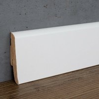 Sockelleiste Abgerundetes Profil 19 x 58 x 2400 mm mdf foliert Weiß Moderne Fußleiste 24 Meter - Weiß - Proviston von PROVISTON