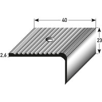 Proviston - Treppenkante 23 x 40 x 2000 mm Treppenkantenprofil Treppenwinkel Winkelprofil Kombiwinkel Aluminium eloxiert Spezialemailliert von PROVISTON