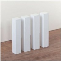 Universalecken Holzecken Holzturm für Sockelleisten 22 x 22 x 118 mm aus Buche massiv weiß lackiert 4 Stück im Set - Weiß - Proviston von PROVISTON