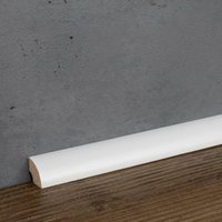 Viertelstableiste Elegantes Design 12 x 12 x 2000 mm Massivholz Abachi Weiß Stab Sockelleiste 20 Meter - Weiß - Proviston von PROVISTON
