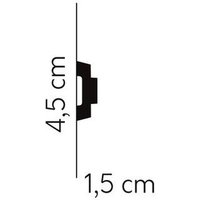 Proviston - Zierleiste Polystyrol 15 x 45 x 2000 mm Weiß Wandleiste Wanddekoration von PROVISTON
