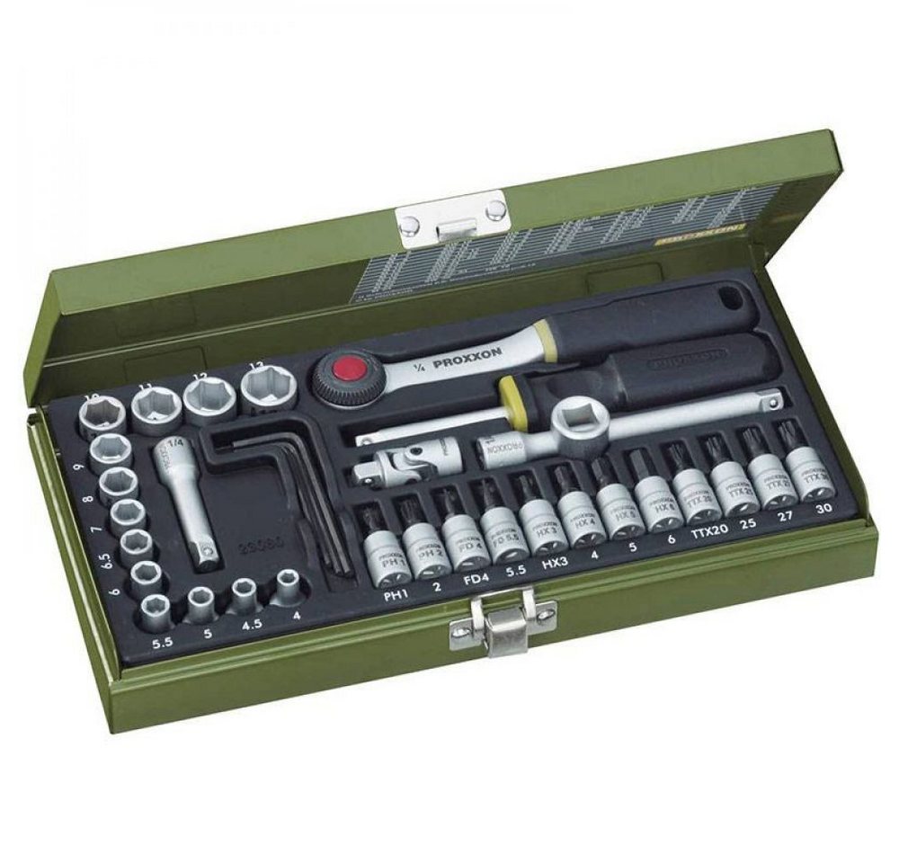 PROXXON INDUSTRIAL Bit- und Steckschlüsselset Proxxon Steckschlüsselsatz 1/4" 36 TLG NR. 23080 PROXXON INDUSTRIAL Bit- und Steckschlüsselset Proxxon Steckschlüsselsatz 1/4" 36 TLG NR. 23080 von PROXXON INDUSTRIAL