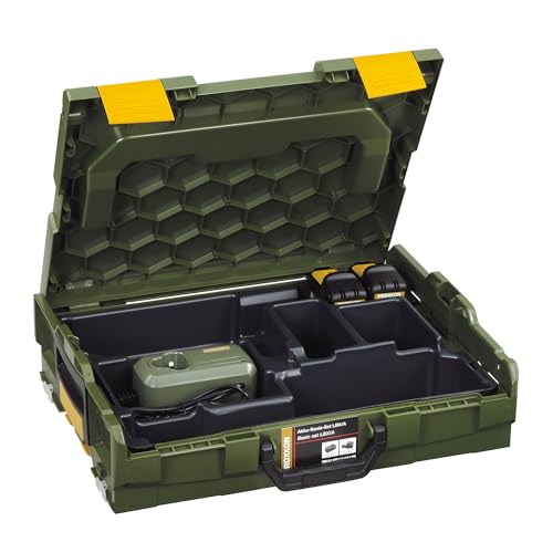 Proxxon Akku Basis-Set LBX/A (L-Boxx inkl. 2 Akkus 2,0 Ah, Spannung 12,6 V, Koffer für Elektrowerkzeuge) 29900 von Proxxon