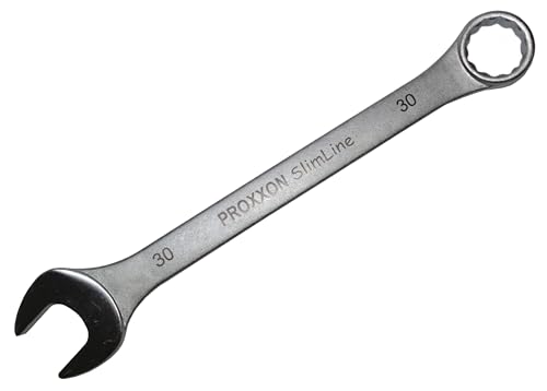 Proxxon 23930 Ring-Maulschlüssel SlimLine Größe 30mm - 15° abgewinkelt auf der Ringseite - Chrom-Vanadium Stahl von PROXXON