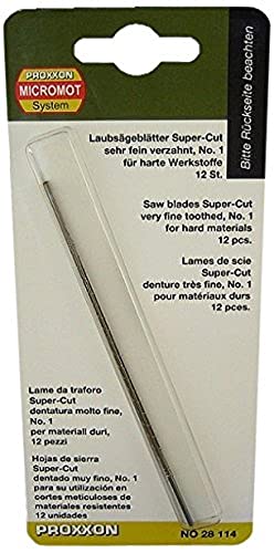 Proxxon 28114 Laubsägeblatt Supercut für Eisen sehr fein verzahnt Nr. 1 12er Packung ohne Querstift Proxxon 28114 Laubsägeblatt Supercut für Eisen sehr fein verzahnt Nr. 1 12er Packung ohne Querstift von PROXXON