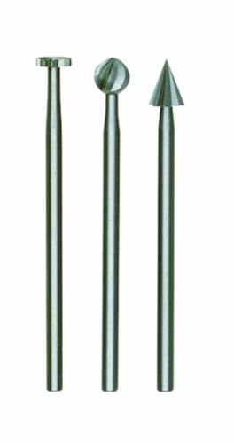 Proxxon 28720 Feinfräsersatz aus Wolfram-Vanadiumstahl 3 Formen Rad Kugel Kegel Schaft Ø2,35mm Proxxon 28720 Feinfräsersatz aus Wolfram-Vanadiumstahl 3 Formen Rad Kugel Kegel Schaft Ø2,35mm von PROXXON