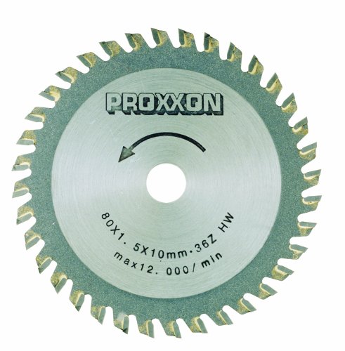 Proxxon 28732 Kreissägeblatt hartmetall-bestückt 36 Zähne Ø80mm Bohrung Ø10mm von Proxxon