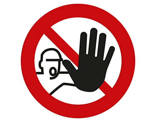 Prolac – 5 Stück Hinweisschild „Zutritt für Unbefugte verboten“ – Privatgrundstück Schilder – Betreten Verboten Schild – Schutz für Außen-und Innenbereich – Schilder Privatgrundstück – Ø 20cm von PROlac Beschriftungen