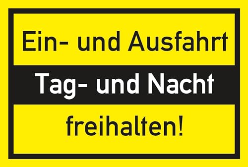 Prolac – 2x 'Ein- und Ausfahrt freihalten' Schild – PVC Hartschaum – 30x20cm – Verkehrslenkung – Wetterbeständig – Einfache Anbringung – Deutsche Qualität von PROlac Beschriftungen