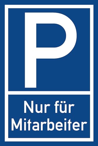 Prolac – 2x Mitarbeiterparkplatz Schild - PVC Hartschaum 20x30cm - Robust & wetterbeständig - Leichte Anbringung - Klare Mitarbeiterorientierung - Exklusiver Parkraum - Deutsche Qualität von PROlac Beschriftungen