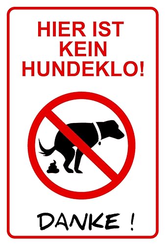 Prolac – 2x 'Kein Hundeklo' Schild – Sicherheit und Stil – Robustes PVC-Hartschaum – Freilaufender Hund Design – 30x20cm – Wetterbeständig – Einfache Anbringung – Klare Botschaft – Deutsche Qualität von PROlac Beschriftungen