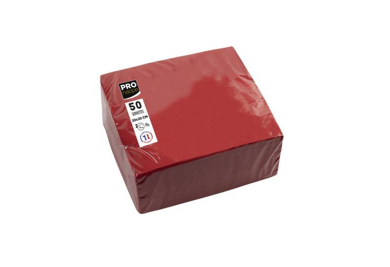 PROnappe Geschirr-Set Serviette SV622009I 20x20cm rot 50 Stück PROnappe Geschirr-Set Serviette SV622009I 20x20cm rot 50 Stück von PROnappe