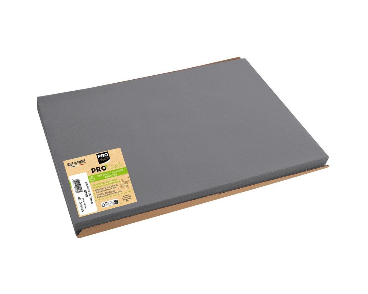 PROnappe Geschirr-Set Tischset Tissue 30x40cm grau 500 Stück von PROnappe
