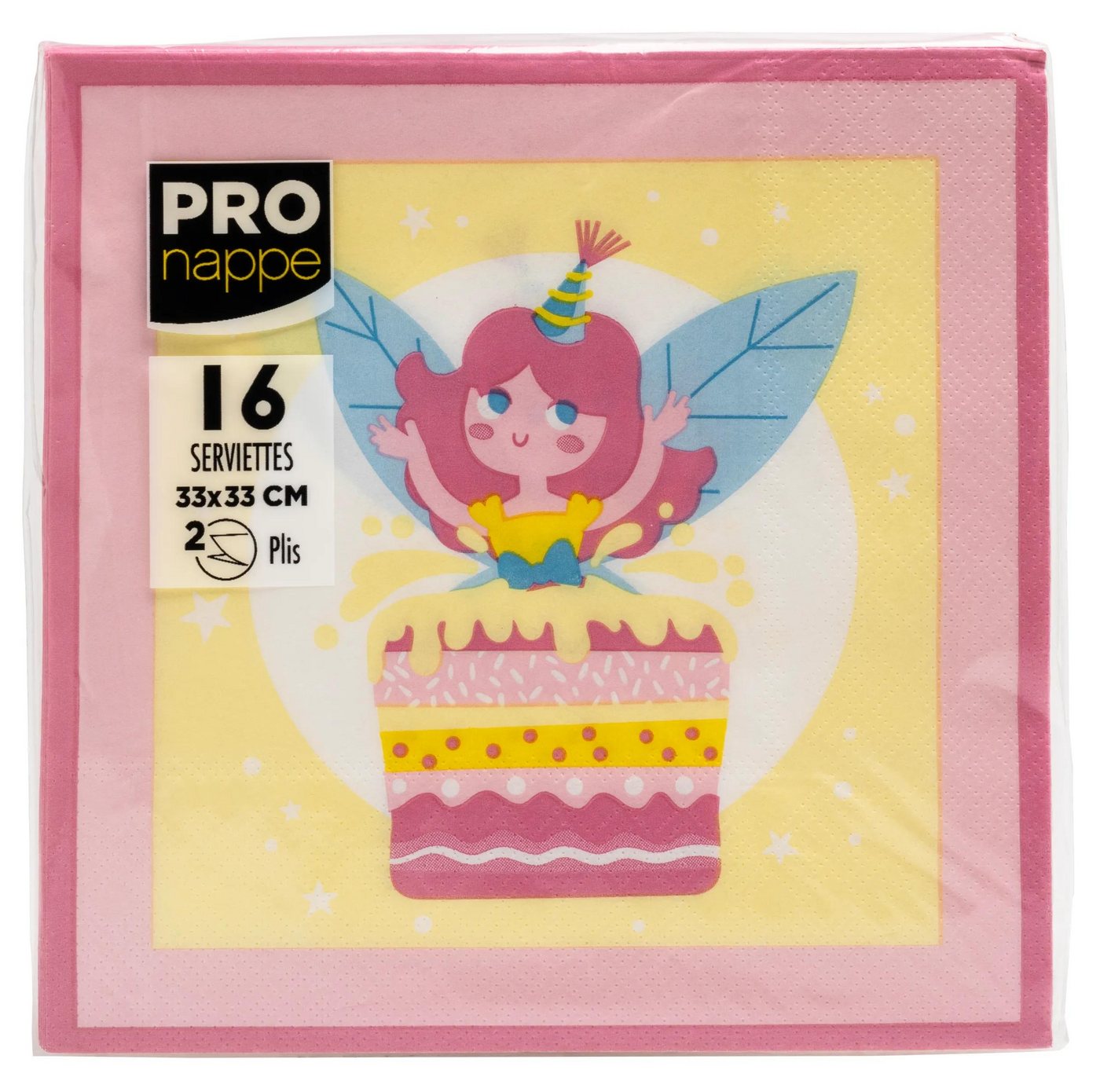 PROnappe Papierdekoration 18x Tissue-Servietten, Pack 16 St 2-lagig, 33x33 cm, Feen 62350I, Serviettes ouate micro gaufré von PROnappe