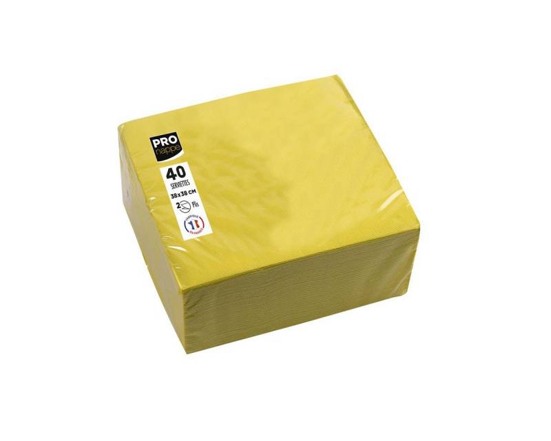 PROnappe Papierserviette PROnappe Servietten gelb 2-lagig 19,0 x 19,0 cm 40 St. von PROnappe