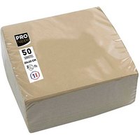 PROnappe Servietten beigebraun 2-lagig 20,0 x 20,0 cm, 50 St. von PROnappe